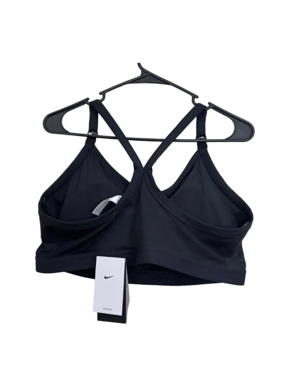 NIKE Dry Fit Women Plus Size 1X Black Racerback Sport Indy Bra DN4181 NEW W/TAGS